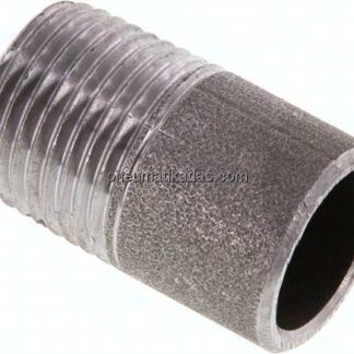Anschweißnippel R 1/2"-35mm-21,3mm, ST 37, Stahl schwarz