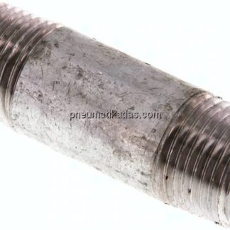 Rohrdoppelnippel R 1/2"-60mm, Stahlrohr ST 37 verzinkt