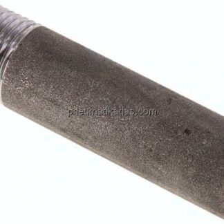 Anschweißnippel R 1/2"-80mm-21,3mm, ST 37, Stahl schwarz