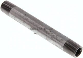 Rohrdoppelnippel R 1/4"-100mm, Stahlrohr ST 37 verzinkt