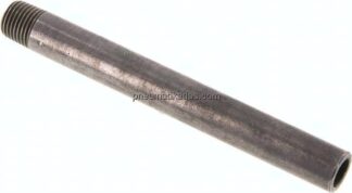 Anschweißnippel R 1/4"-120mm-13,5mm, ST 37, Stahl schwarz