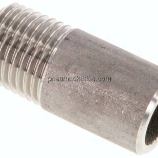 Anschweißnippel R 1/4"-30mm-13,5mm, 1.4571