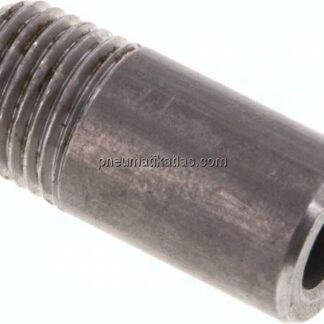 Anschweißnippel R 1/4"-30mm-13,5mm, ST 37, Stahl schwarz