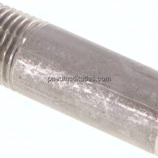 Anschweißnippel R 1/4"-40mm-13,5mm, 1.4571
