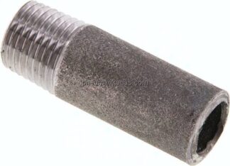 Anschweißnippel R 1/4"-40mm-13,5mm, ST 37, Stahl schwarz