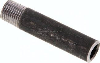 Anschweißnippel R 1/4"-60mm-13,5mm, ST 37, Stahl schwarz