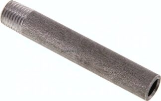 Anschweißnippel R 1/4"-80mm-13,5mm, ST 37, Stahl schwarz