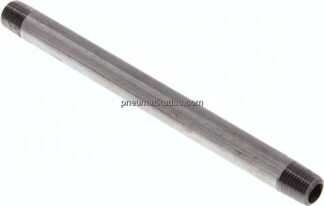 Rohrdoppelnippel R 1/8"-120mm, Stahlrohr ST 37 verzinkt