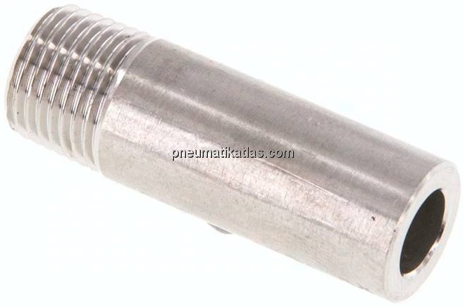 Anschweißnippel R 1/8"-30mm-10,2mm, 1.4571