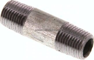 Rohrdoppelnippel R 1/8"-30mm, Stahlrohr ST 37 verzinkt