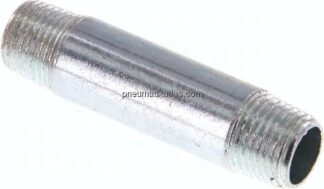 Rohrdoppelnippel R 1/8"-40mm, Stahlrohr ST 37 verzinkt