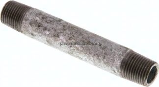 Rohrdoppelnippel R 1/8"-60mm, Stahlrohr ST 37 verzinkt
