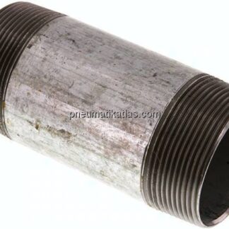 Rohrdoppelnippel R 2"-120mm, Stahlrohr ST 37 verzinkt