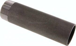 Anschweißnippel R 2"-200mm-60,3mm, ST 37, Stahl schwarz