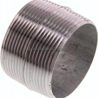 Rohrdoppelnippel R 2"-40mm, Stahlrohr ST 37 verzinkt