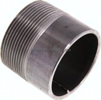 Anschweißnippel R 2"-50mm-60,3mm, ST 37, Stahl schwarz