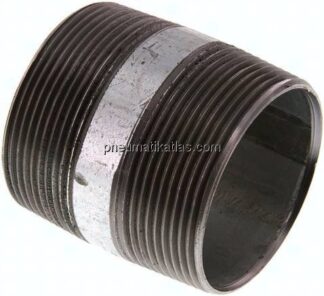 Rohrdoppelnippel R 2"-60mm, Stahlrohr ST 37 verzinkt