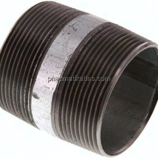 Rohrdoppelnippel R 2"-60mm, Stahlrohr ST 37 verzinkt