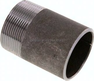 Anschweißnippel R 2"-80mm-60,3mm, ST 37, Stahl schwarz