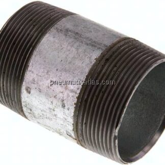 Rohrdoppelnippel R 2"-80mm, Stahlrohr ST 37 verzinkt