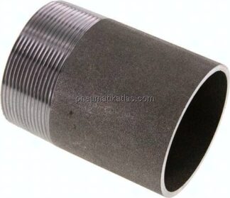 Anschweißnippel R 2-1/2"-100mm-76,1mm, ST 37, Stahl schwarz