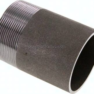 Anschweißnippel R 2-1/2"-100mm-76,1mm, ST 37, Stahl schwarz