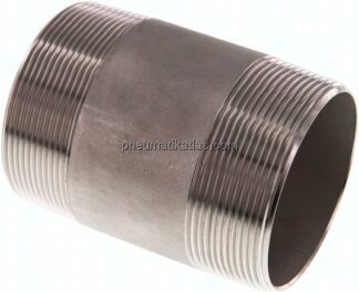 Rohrdoppelnippel R 2-1/2"-100mm, 1.4571