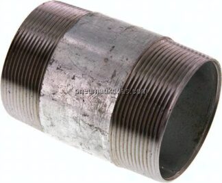 Rohrdoppelnippel R 2-1/2"-100mm, Stahlrohr ST 37 verzinkt