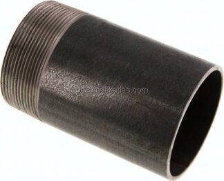 Anschweißnippel R 2-1/2"-120mm-76,1mm, ST 37, Stahl schwarz