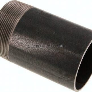 Anschweißnippel R 2-1/2"-120mm-76,1mm, ST 37, Stahl schwarz