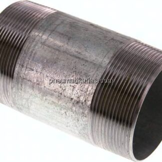 Rohrdoppelnippel R 2-1/2"-120mm, Stahlrohr ST 37 verzinkt