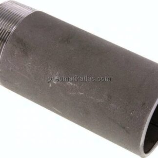 Anschweißnippel R 2-1/2"-170mm-76,1mm, ST 37, Stahl schwarz