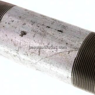 Rohrdoppelnippel R 2-1/2"-180mm, Stahlrohr ST 37 verzinkt