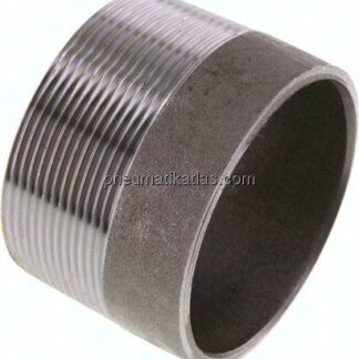Anschweißnippel R 2-1/2"-50mm-76,1mm, ST 37, Stahl schwarz