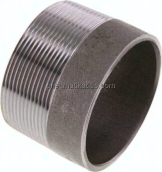 Anschweißnippel R 2-1/2"-50mm-76,1mm, ST 37, Stahl schwarz