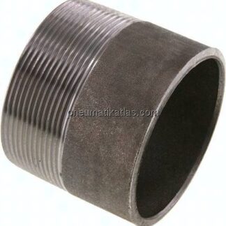 Anschweißnippel R 2-1/2"-60mm-76,1mm, ST 37, Stahl schwarz
