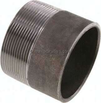 Anschweißnippel R 2-1/2"-60mm-76,1mm, ST 37, Stahl schwarz