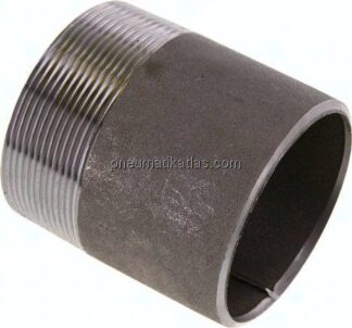 Anschweißnippel R 2-1/2"-80mm-76,1mm, ST 37, Stahl schwarz