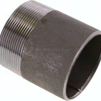 Anschweißnippel R 2-1/2"-80mm-76,1mm, ST 37, Stahl schwarz