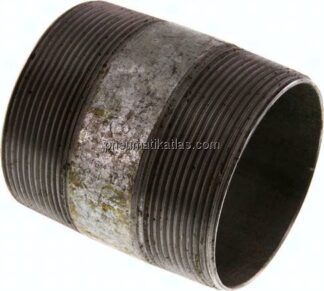 Rohrdoppelnippel R 2-1/2"-80mm, Stahlrohr ST 37 verzinkt