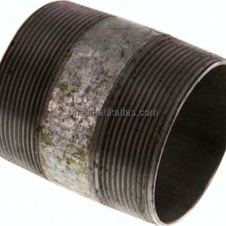 Rohrdoppelnippel R 2-1/2"-80mm, Stahlrohr ST 37 verzinkt