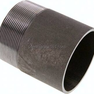 Anschweißnippel R 3"-100mm-88,9mm, ST 37, Stahl schwarz