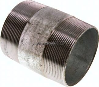Rohrdoppelnippel R 3"-100mm, Stahlrohr ST 37 verzinkt