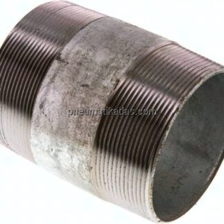 Rohrdoppelnippel R 3"-100mm, Stahlrohr ST 37 verzinkt
