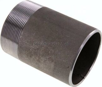Anschweißnippel R 3"-120mm-88,9mm, ST 37, Stahl schwarz