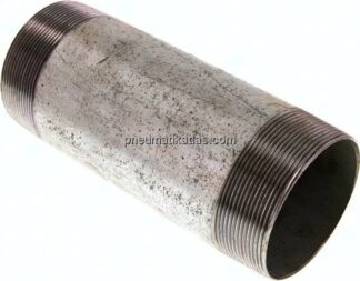 Rohrdoppelnippel R 3"-200mm, Stahlrohr ST 37 verzinkt