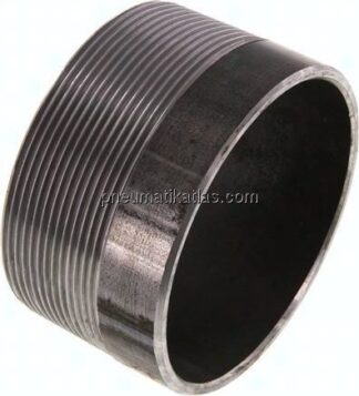 Anschweißnippel R 3"-50mm-88,9mm, ST 37, Stahl schwarz