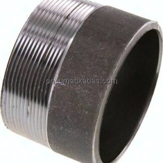 Anschweißnippel R 3"-60mm-88,9mm, ST 37, Stahl schwarz
