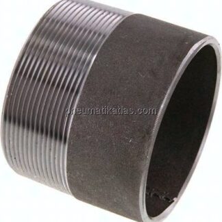 Anschweißnippel R 3"-70mm-88,9mm, ST 37, Stahl schwarz