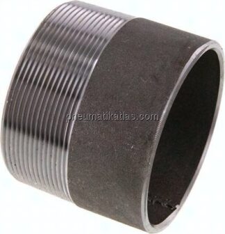 Anschweißnippel R 3"-70mm-88,9mm, ST 37, Stahl schwarz